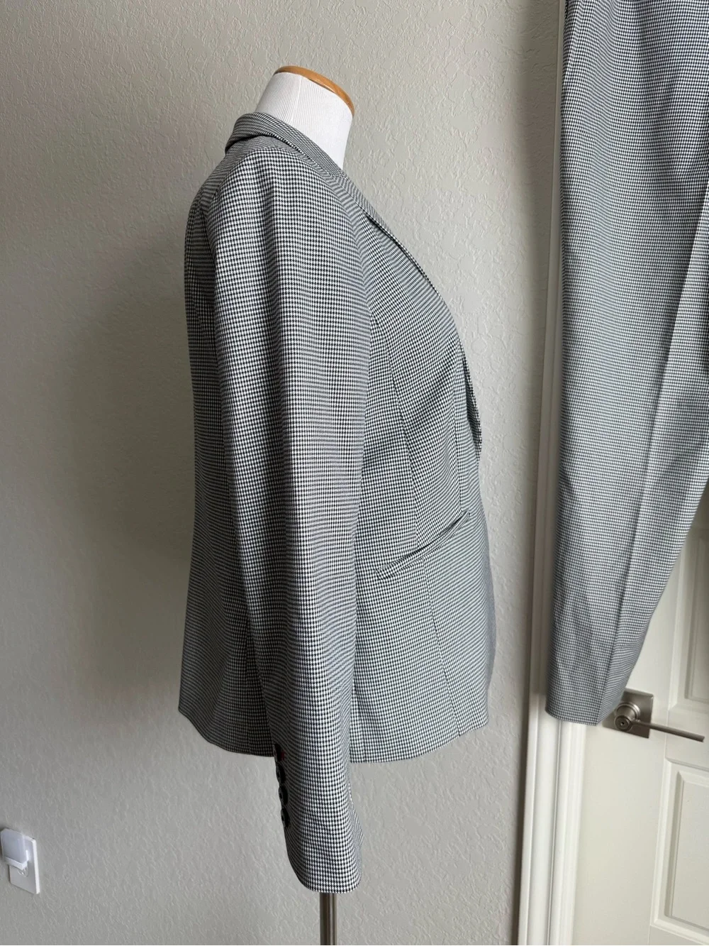 Talbots Square Houndstooth Blazer